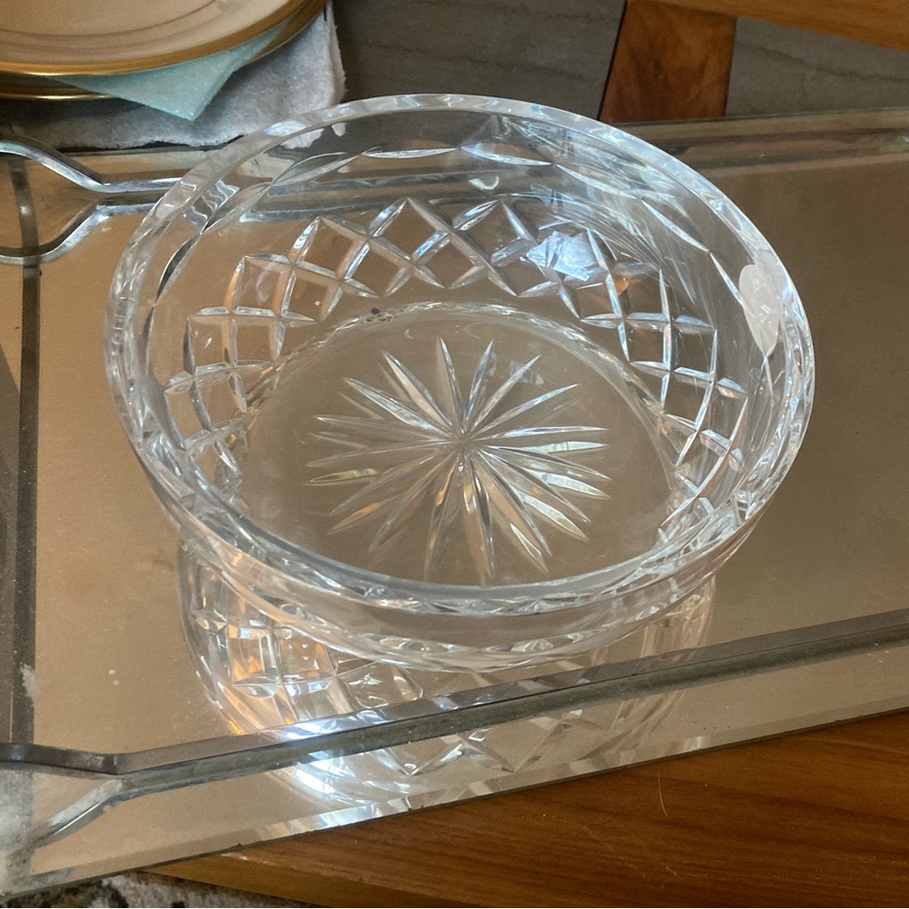 Block lead crystal bowl 9”